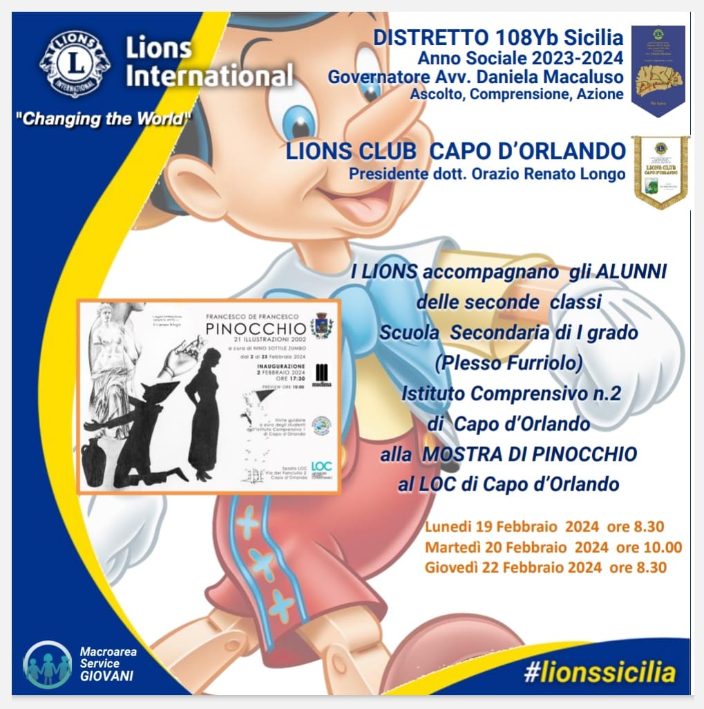 Lions Club di Capo d'Orlando Mostra di Pinocchio