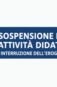 Immagine di avviso di sospensione delle attività didattiche per interruzione dell’erogazione idrica